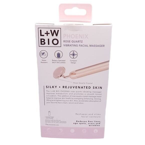 Luxe + Willow PHOENIX Rose Quartz Vibrating Facial Roller - Picture 4 of 7